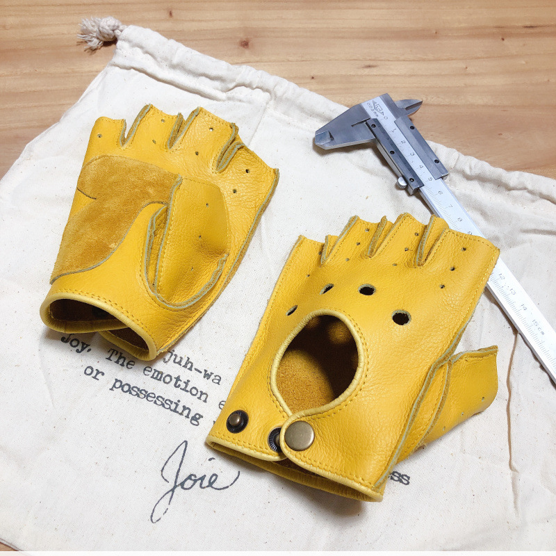 Leather Driving Glove - Gants de moto rétro en cuir