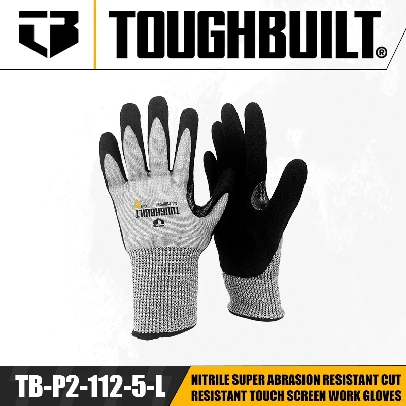 Nitrile Mechanic Glove - Gants de travail TOUGHBUILT TB-P2-112-5-L/S/M en
