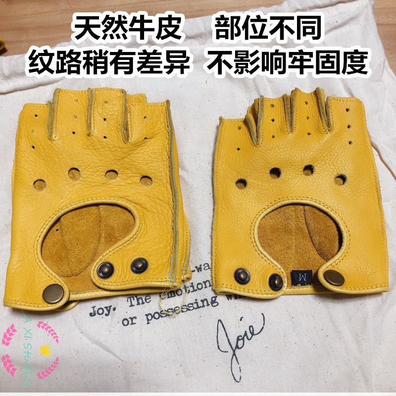Gants de moto rétro en cuir de - Leather Driving Glove avis et prix