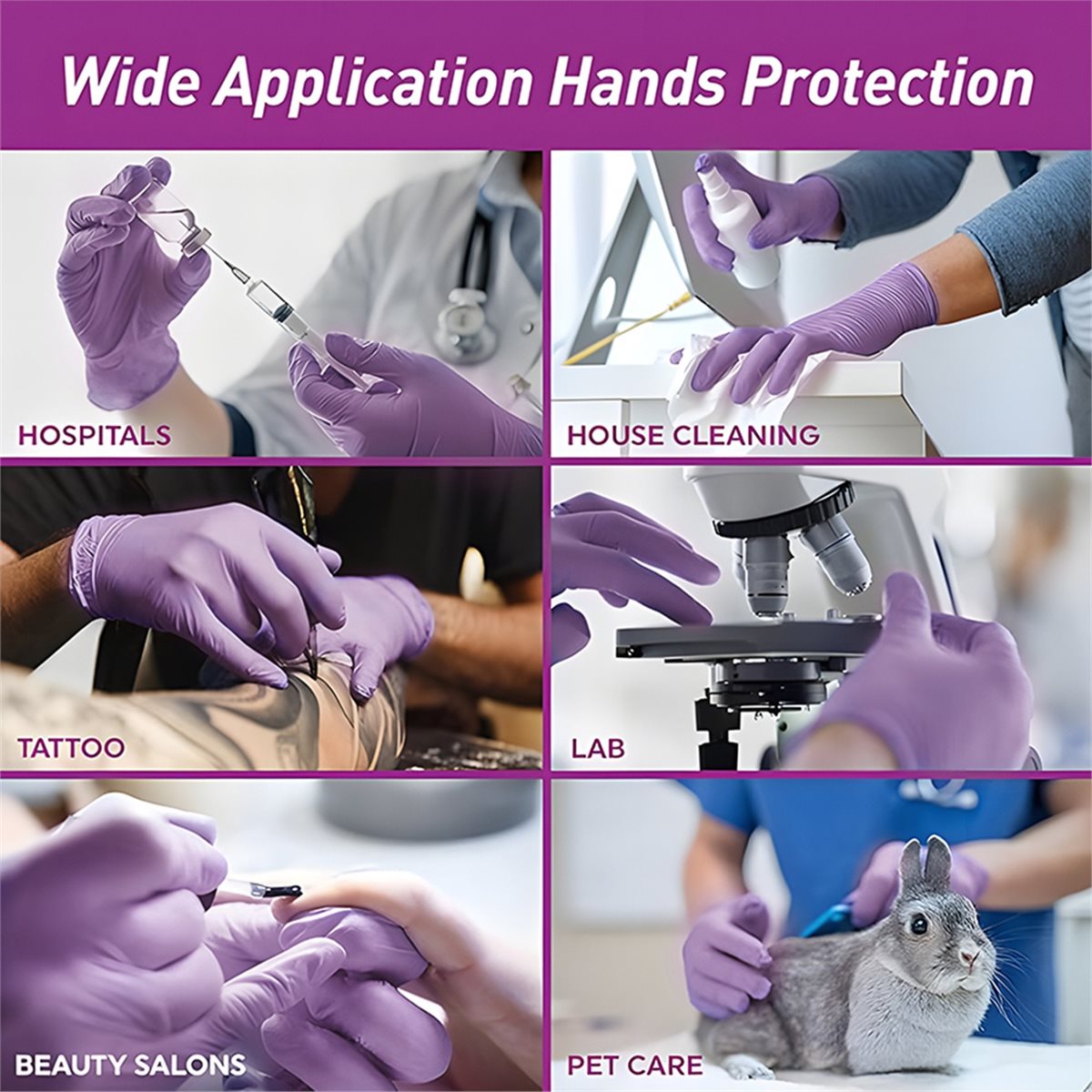 HITL 100 pièces Gants d'examen - Exam Glove Nitrile avis et prix